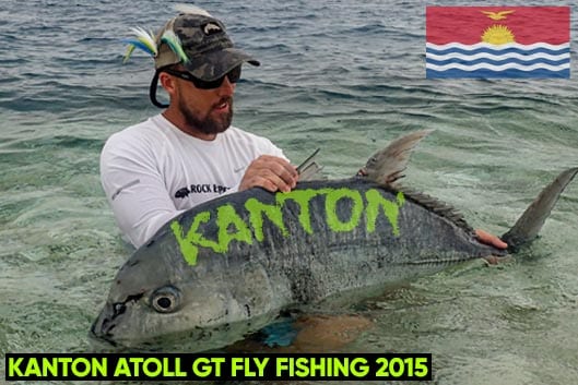 GIANT TREVALLY FLY FISHING KANTON ATOLL 2015 LOST FOOTAGE